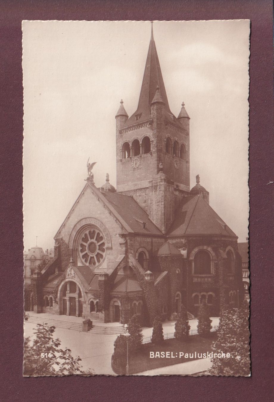 Ansichtskarten: BASEL - Pauluskirche – Gebraucht aus Pully von nicecards