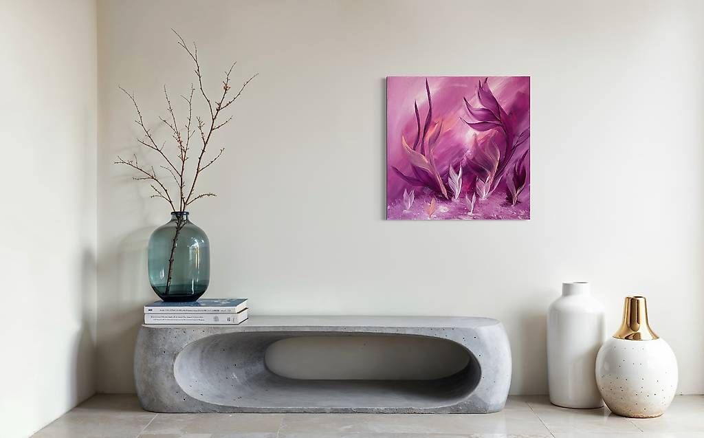Dipinti: 60x60cm Acryl-Bild "Blütenwald" – Nuovo e nell'imballaggio originale da Urdorf venduto da manuela4 4