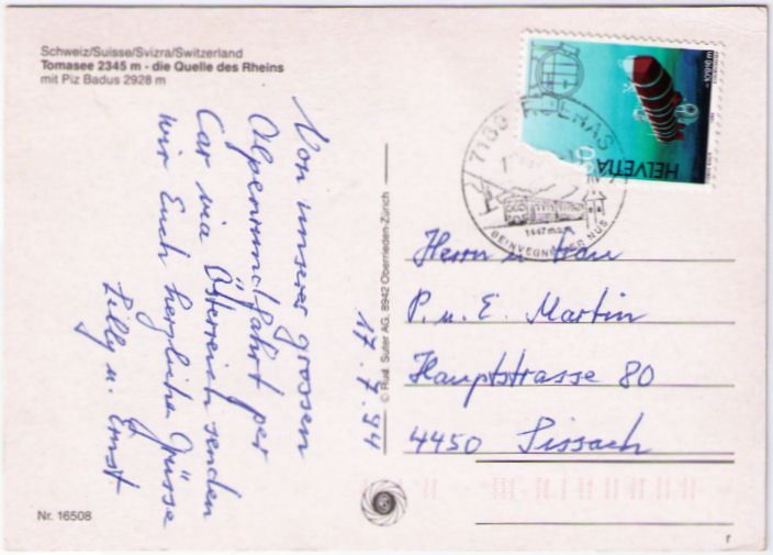 Cartes postales: Tomasee – D'occasion à Binningen par Mountainrider 1
