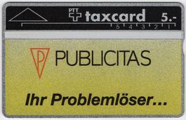 5 CHF PUBLICITAS Ihr Problemlöser - seltene Kunden Taxcard