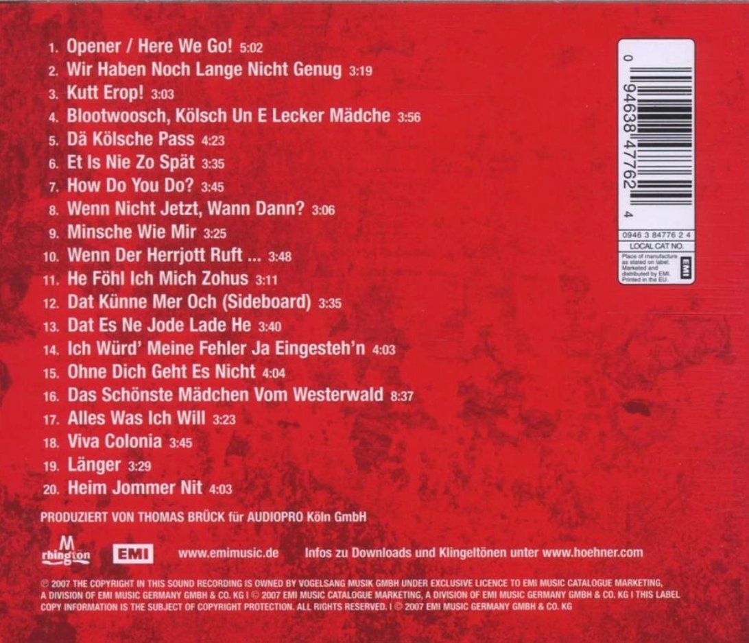 CD: Höhner – Live On Tour – Usato da Brunnen venduto da Barfly5 1