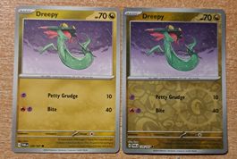 2 cartes Pokémon Dreepy -TWM 128/167