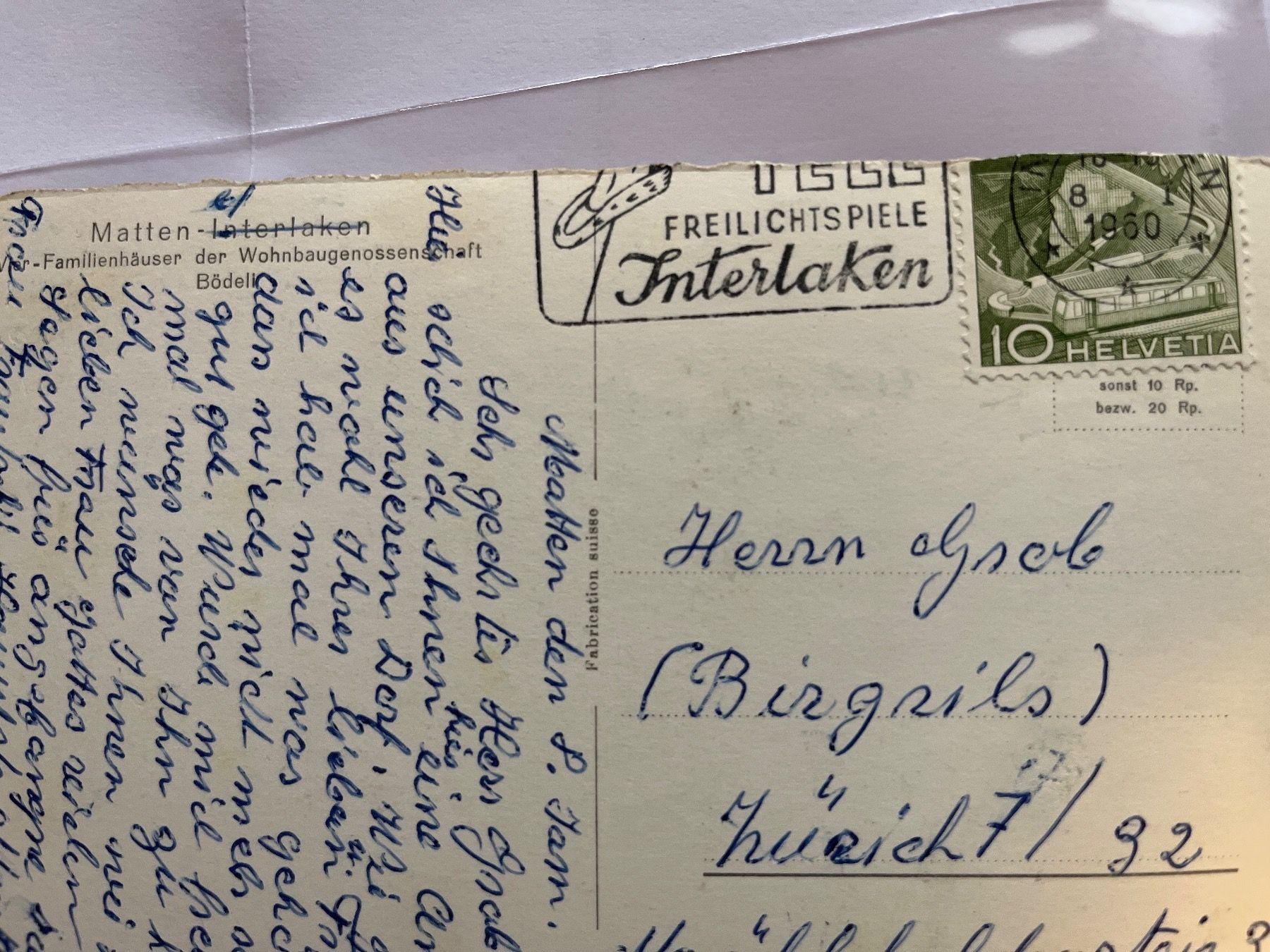 Cartes postales: Matten Interlaken – D'occasion à scharnachtal par Riso500 1
