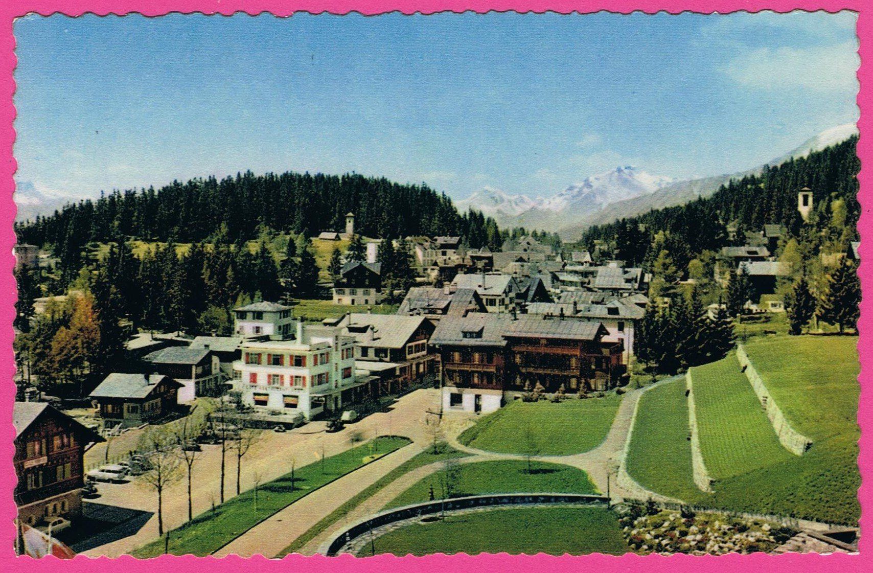 Ansichtskarten: Montana gel 1956 mit Feldpost – Gebraucht aus Einsiedeln von dillie
