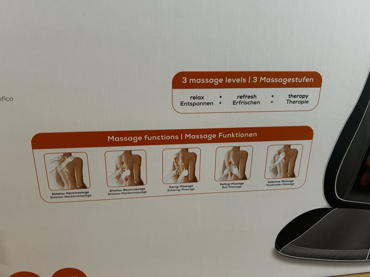 Beurer Dispositivi per massaggi: Beurer Massage Sitzauflage MG315 – Nuovo (secondo la descrizione) da Hallwil venduto da Zoeizy 2
