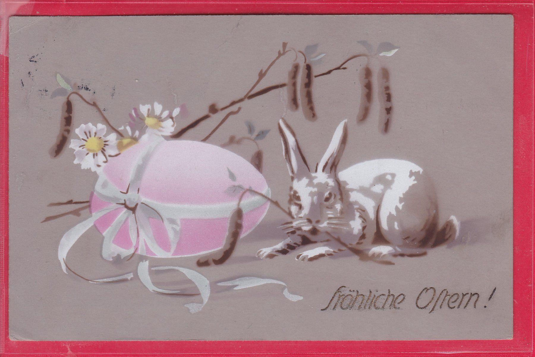 Ansichtskarten: FRÖHLICHE OSTERN, 11.4.1914 – Gebraucht aus Oberrieden von Gebirgsstelze