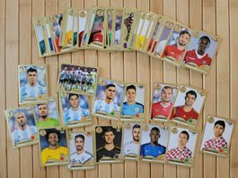 62 x Panini Sticker  WM 2018 Gold. gut erhalten