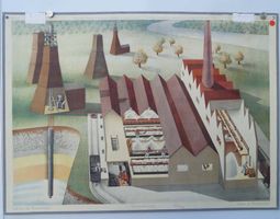 ⭐Schulwandbild  Salinen von Rheinfelden / Salzgewinnung ERNI
