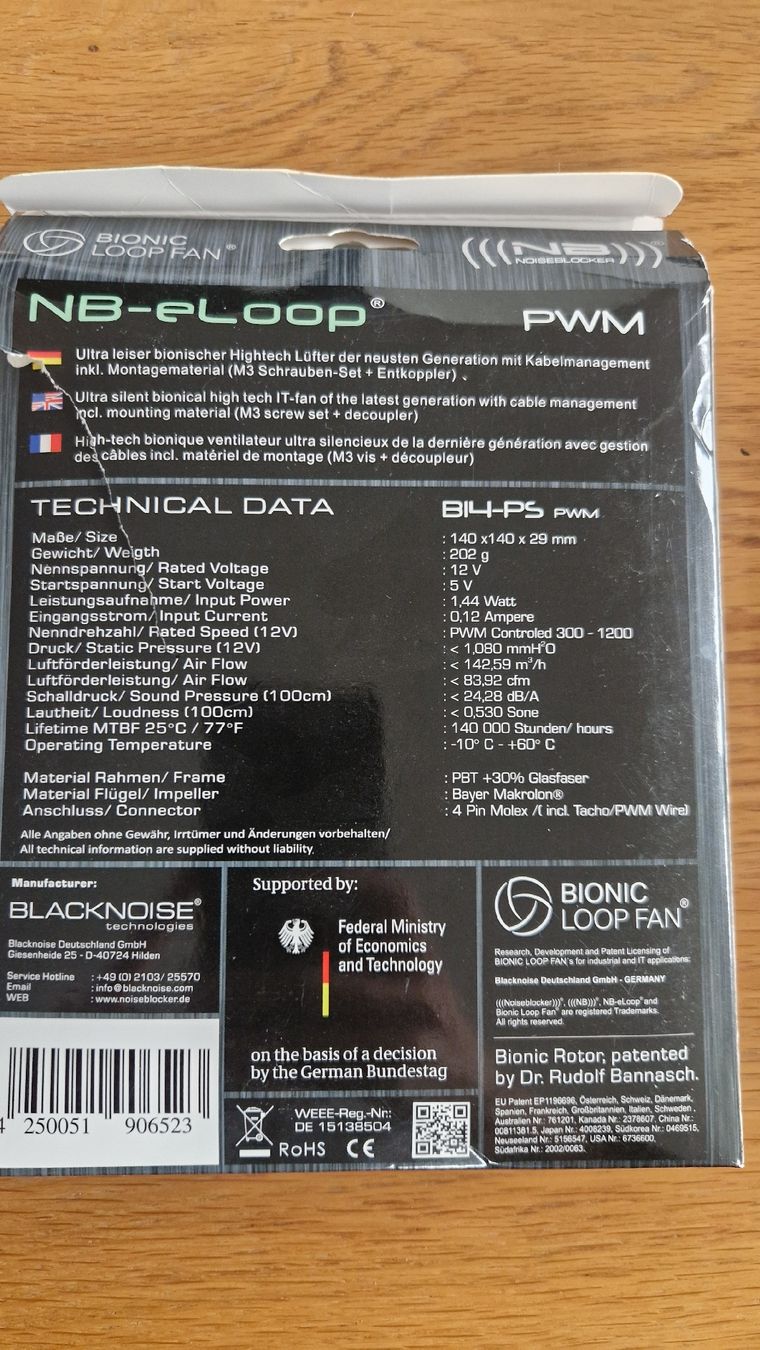 Ventilatoren: Bionic Loop Fan Noiseblocker NB-eLoop B14-PS Black Edition – Neu (gemäss Beschreibung) aus Wilen b. Wollerau von squissi01 1