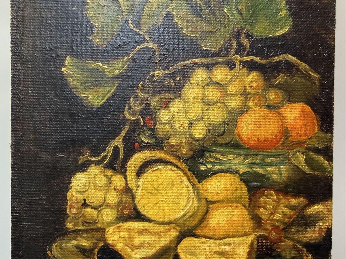 Tableaux: Antike Ölgemälde Stillleben mit Monogram – D'occasion à schaffhausen par VintAntik_1980 5