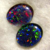 2 x 1,7 ct. Blackopal Triplette