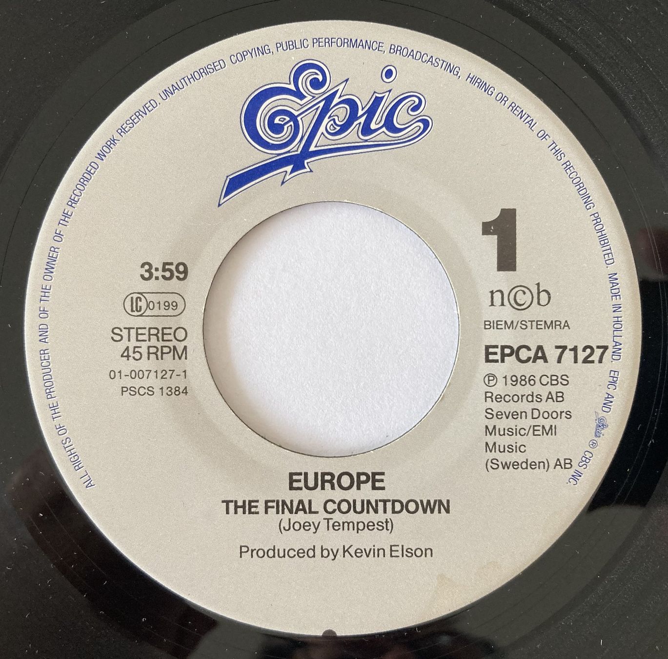 Schallplatten: EUROPPPPE    - THE FINAL COUNTDOWN – Gebraucht aus Bottens von hotter-than-hell 2