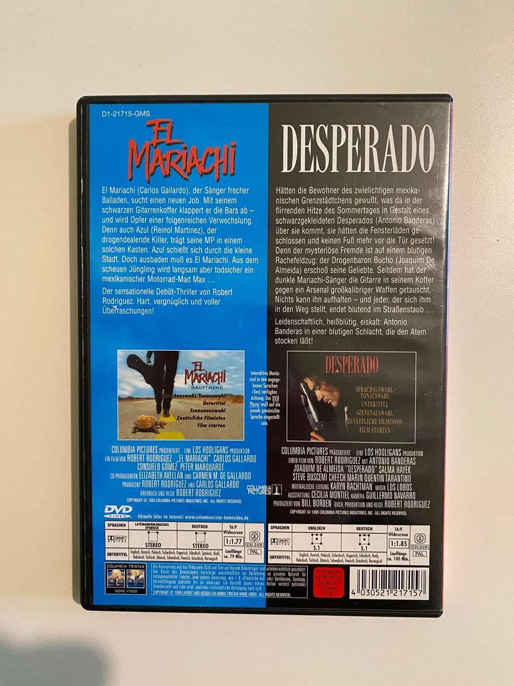 Alle DVDs: El Mariachi + Desperado – Gebraucht aus Zürich von Wim-Broccoli 1