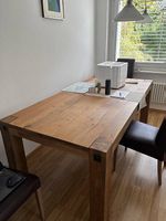 Massiv Esstisch Eiche + Couchtisch + 4x Stühle
