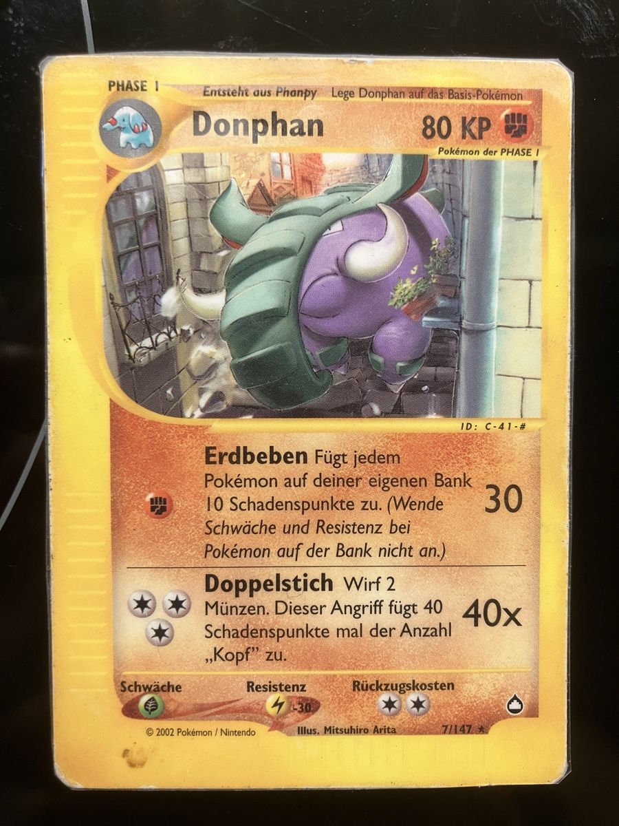 Pokémon Carte collezionabili: Pokemon TCG Donphan, Rare, Neo Genesis – Nuovo (secondo la descrizione) da Lyss venduto da Sandera20