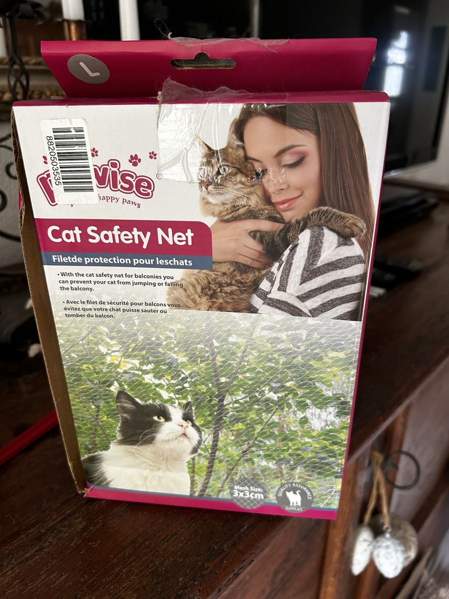 Griglie e Inferriate: Katzensicherheitsnetz 3x6m neu – Nuovo e nell'imballaggio originale da Winterthur venduto da Sunshineandrain