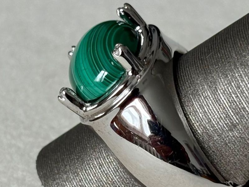 Ringe: Ring Malachit, Brillanten, Silber 925, Gr. 60 – Neu (gemäss Beschreibung) aus Brugg AG von lau_9rvy 3