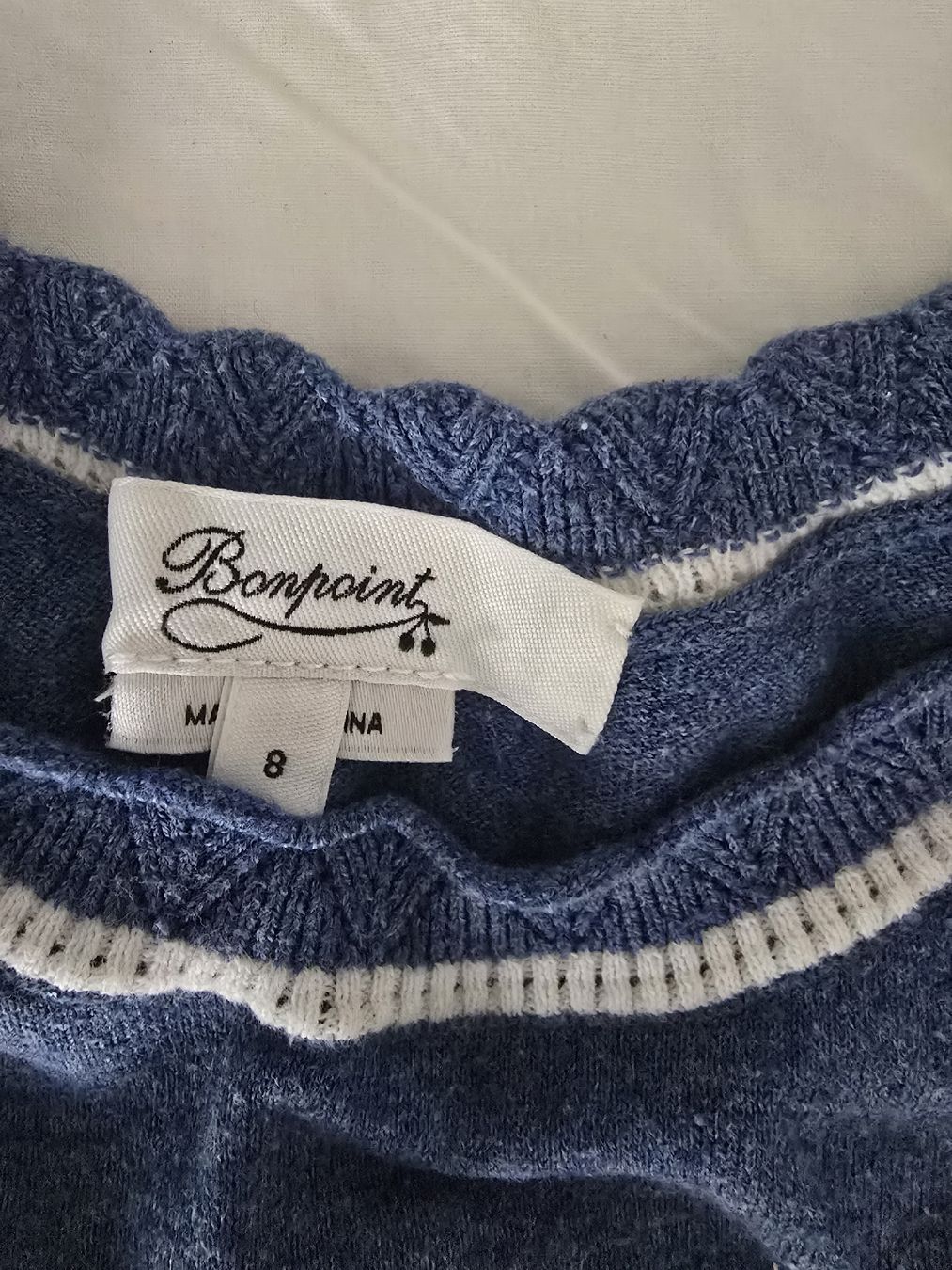 Bonpoint Camicette, T-shirt & Top: Charming Blue Bonpoint Knit Top – Usato da bern venduto da gsh_2w9d 2