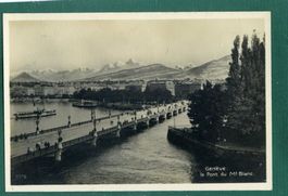 Genève, Le Pont du Mont-Blanc, ungelaufen, ca. 1930