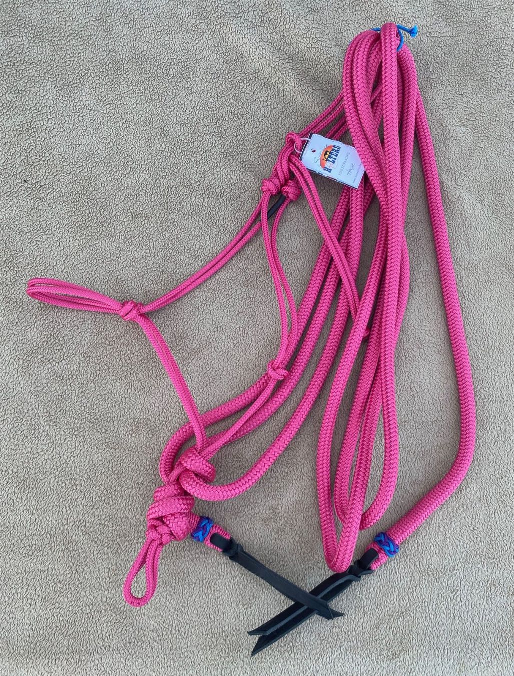 Briglie & Cavezze: Sunset Halters Knotenhalfter FUCHSIA mit Mecate – Nuovo (secondo la descrizione) da Frauenfeld venduto da Nikodemus3