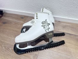 Eiskunstschuhe mit Tasche und Handschuhe