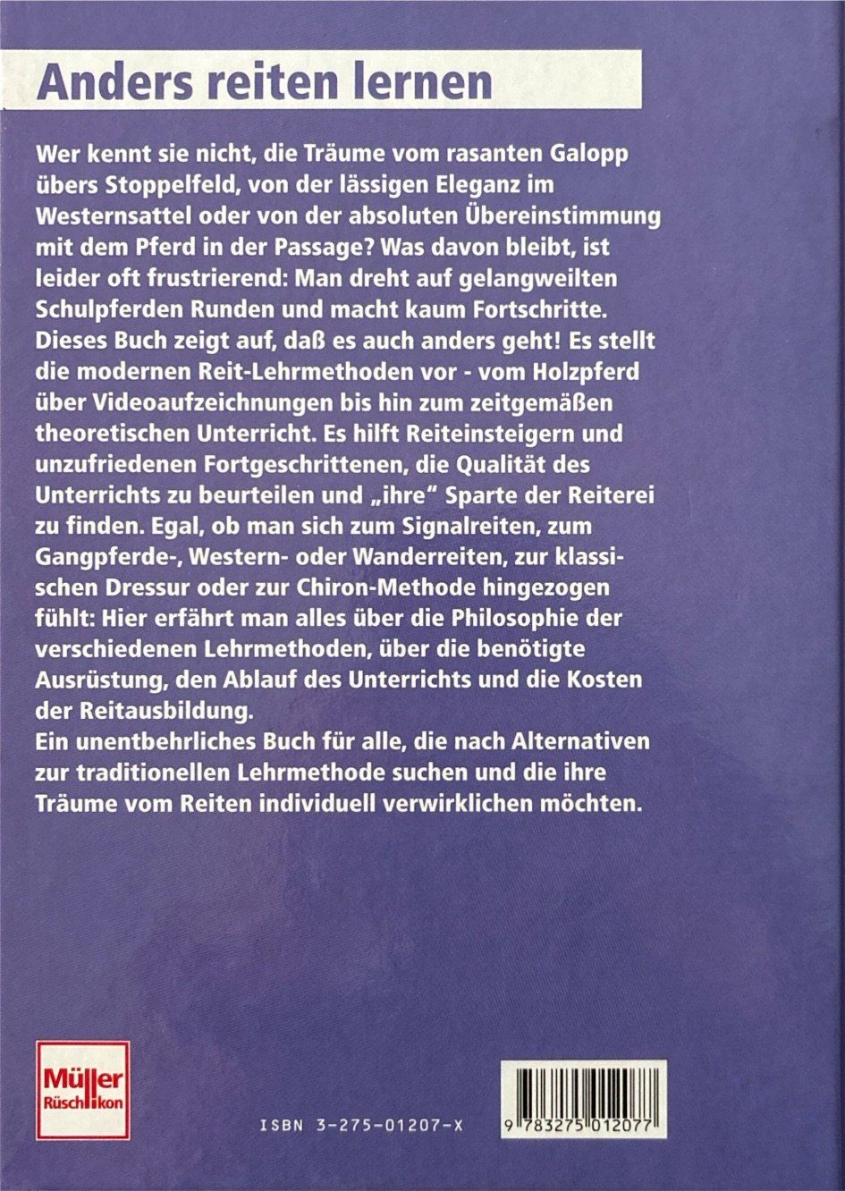 Libri: Moderne Reit-Lehrmethoden – Nuovo (secondo la descrizione) da Sarnen venduto da Livres 1