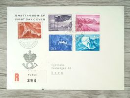 TR01 Enveloppe  + Timbre Liechtenstein 1959