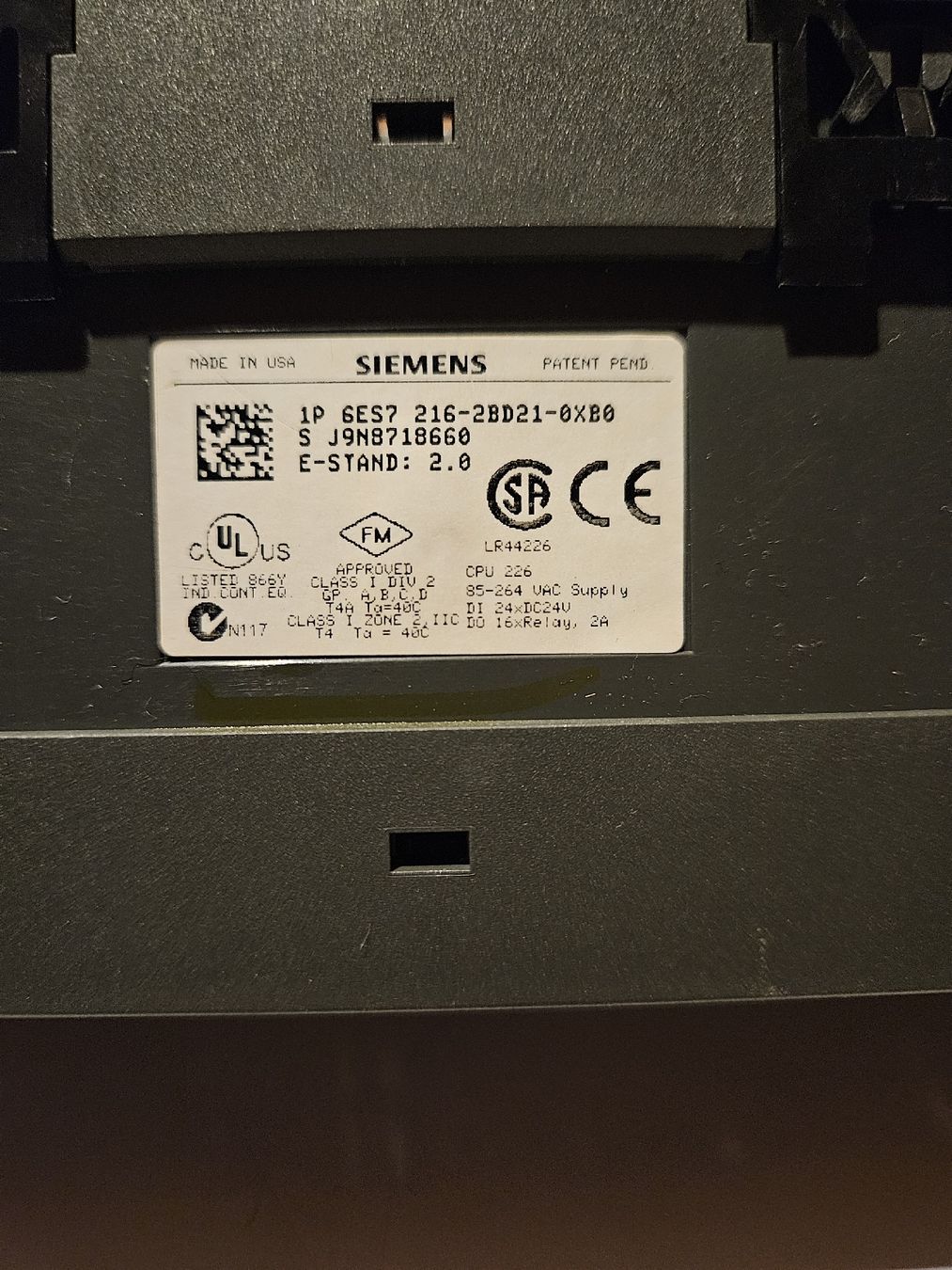 Siemens Componenti elettronici: Siemens Simatic S7-200 CPU 226 – Usato da Kölliken venduto da 7-ELEVEN 2