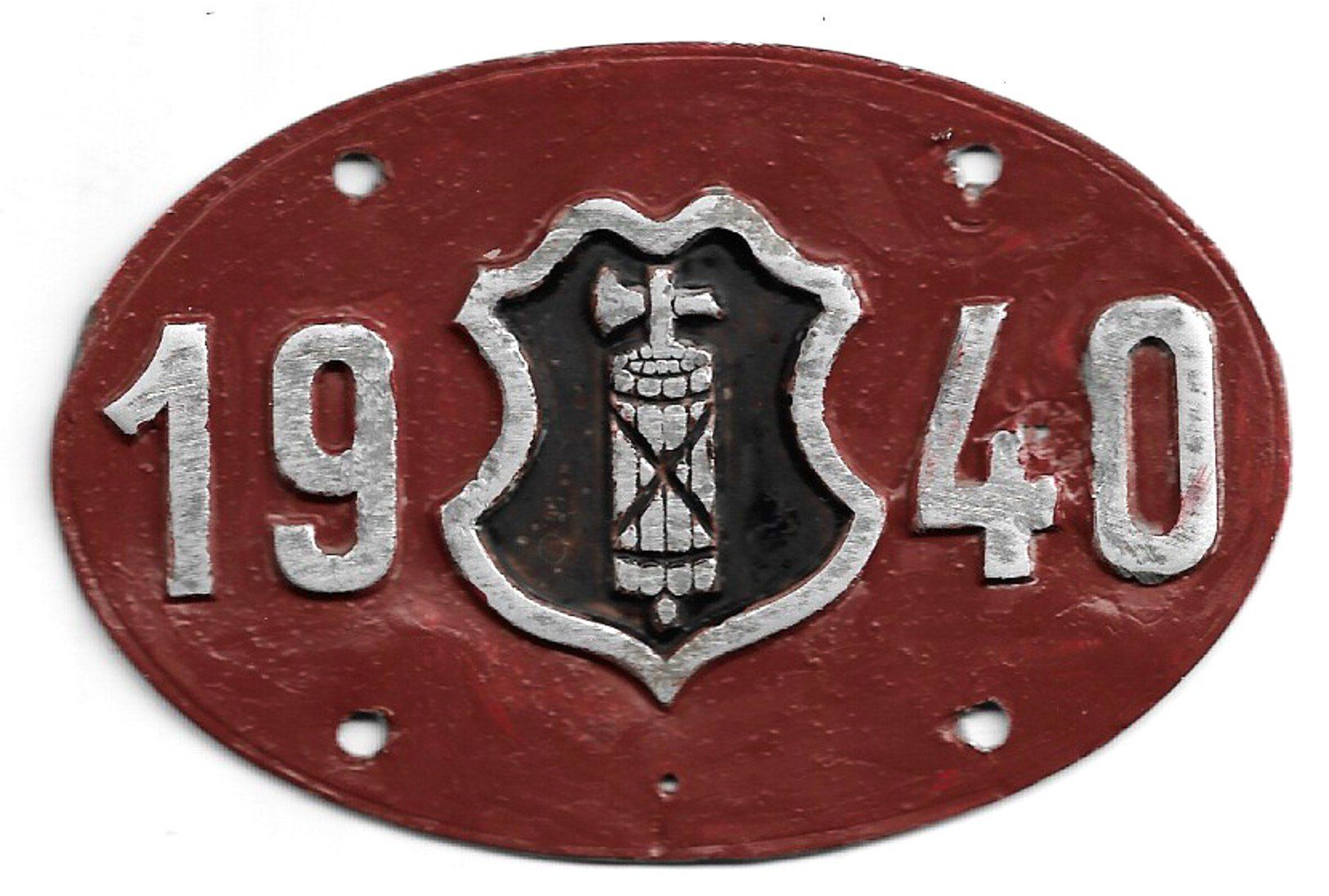 Schilder: Velonummer St. Gallen 1940 SG 40 – Gebraucht aus Bülach von gmstart