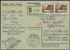 1956 - Pro Patria - Brief - MeF - nach Kriens LU
