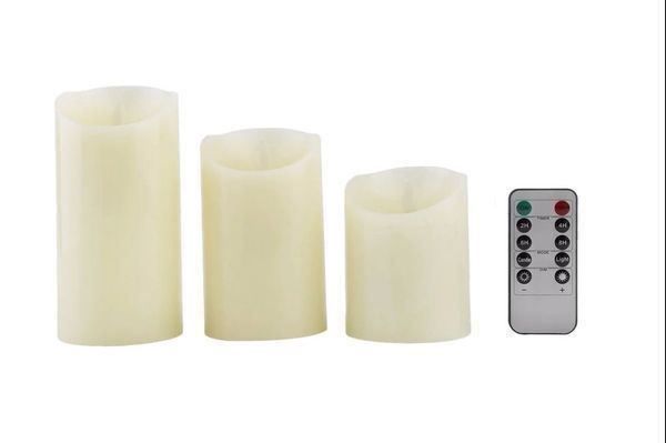 Kerzen: Echtwachskerzen 3er Set m. Fernbedienung – Neu und originalverpackt aus Diepoldsau von preisparadies-ch 2