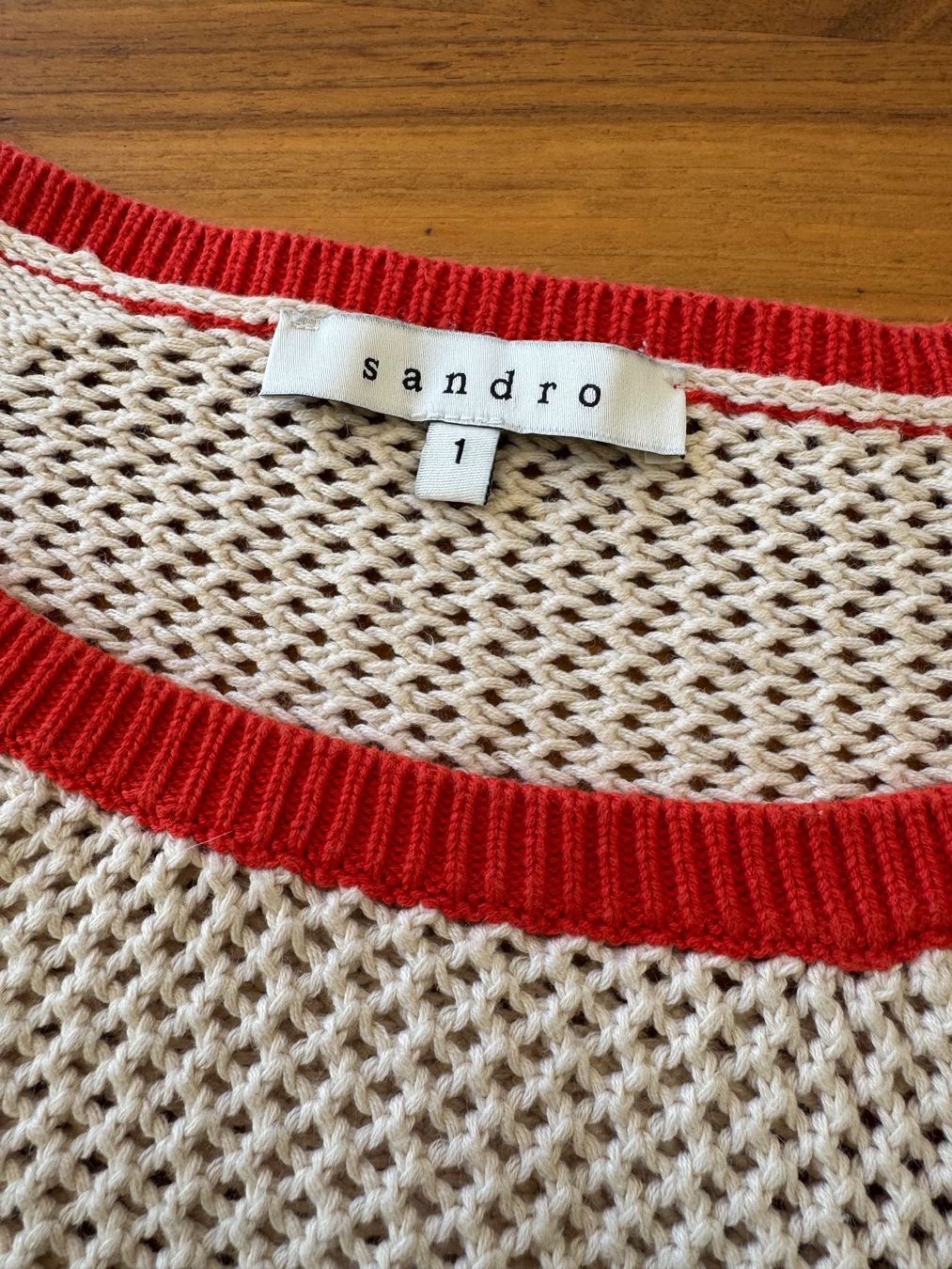 Sandro Maglioni & Felpe: Sandro Sommer Strickpullover, beige/orange S Top Zustand! – Nuovo (secondo la descrizione) da Meiringen venduto da magnooliaa 1