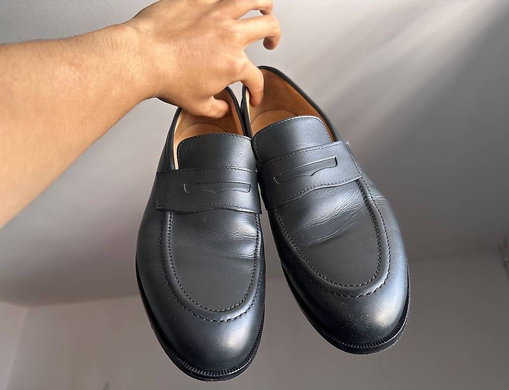 Chaussures hommes: Penny Loafer Schwarz Echtleder Rahmengenäht – D'occasion à Baden par uvegy 4