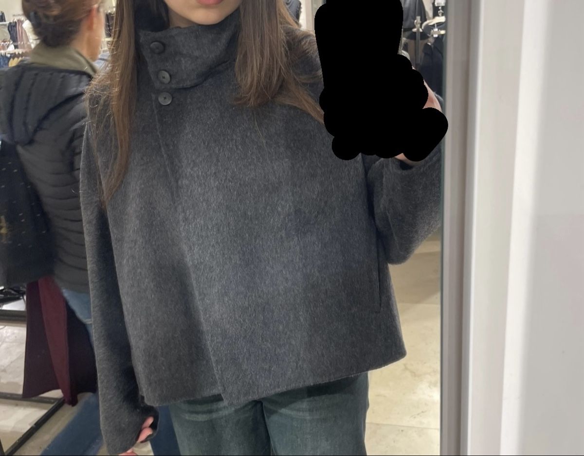 Mango Mäntel: Mango grey Handmade wool coat with high collar  – Neu (gemäss Beschreibung) aus Morges von sof_tlh5 6