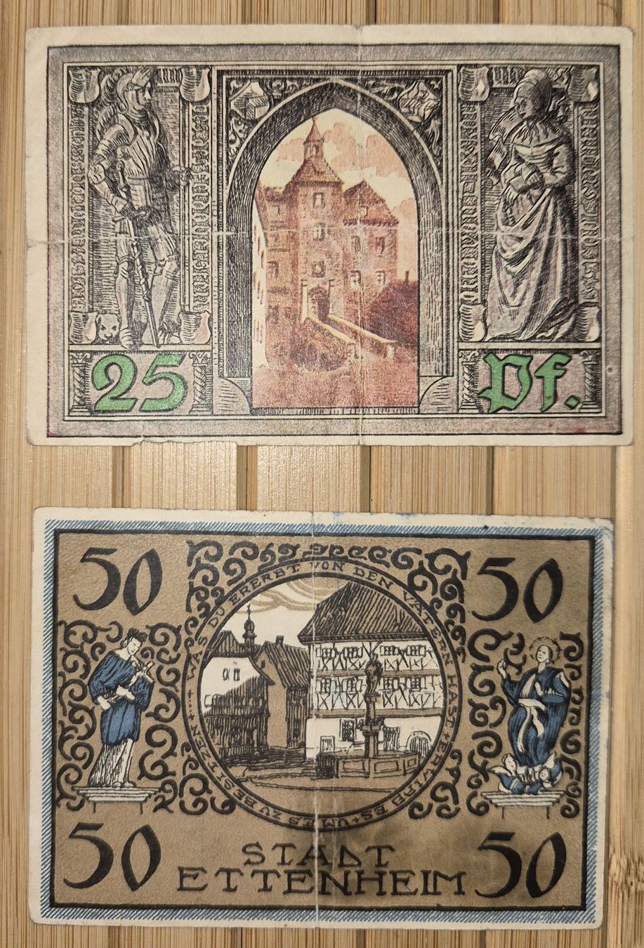 Banknoten: 4 seltene, deutsche Banknoten, antik – Gebraucht aus Basel von Kurioses 6