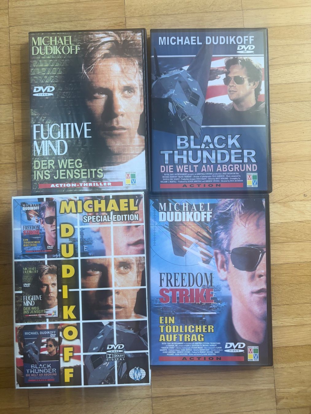 Tutti i DVDs: MICHAEL DUDIKOFF: Freedom Strike/Fugitive mind/Black Thunder – Usato da Basel venduto da san_2qlq 1