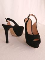 Peeptoes High Heel Plateau - NEU - 39 - Wildleder - schwarz