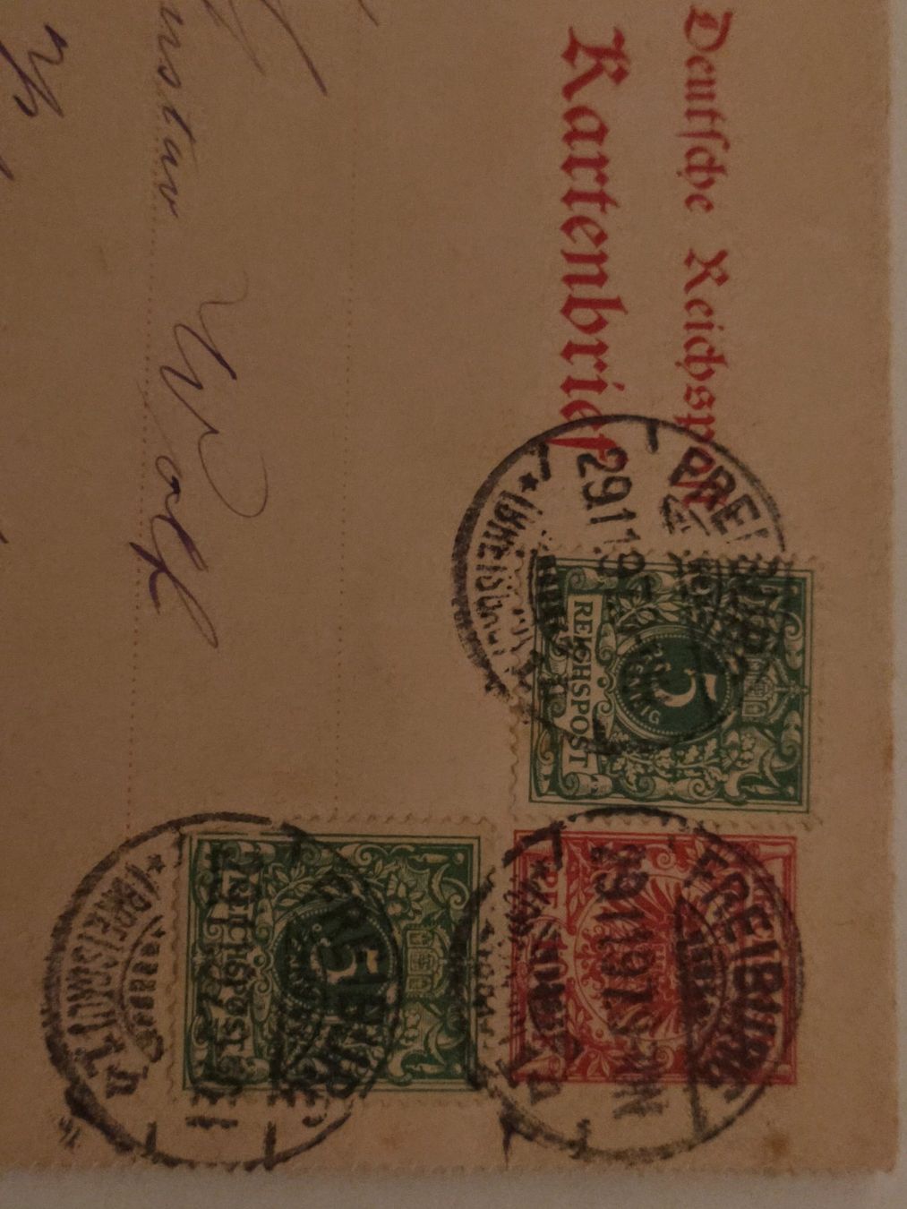Tutti i francobolli: Alte Freiburg i.Br., Reichspost. – Usato da matten b. interlaken venduto da jfran17 3