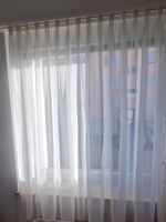 Schlichte weisse Gardine Vorhang inkl. Gleiter