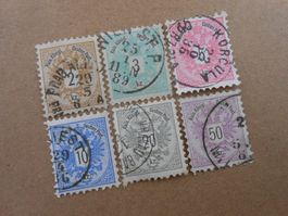 A  Mi 44-49 Satz  Doppeladler  1883 - Topp Stempel