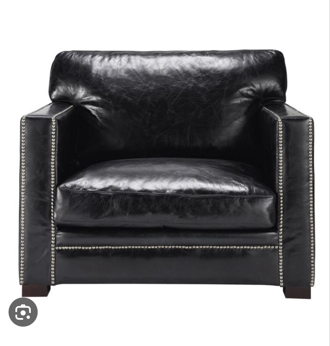 Maisons du monde Poltrone: Black Leather Dandy Armchair – Usato da Lutry venduto da jul_j2lg 6