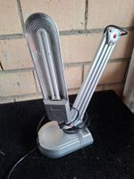 Tischlampe Metall silber Gelenkarm Leuchtstoffröhre Lampe