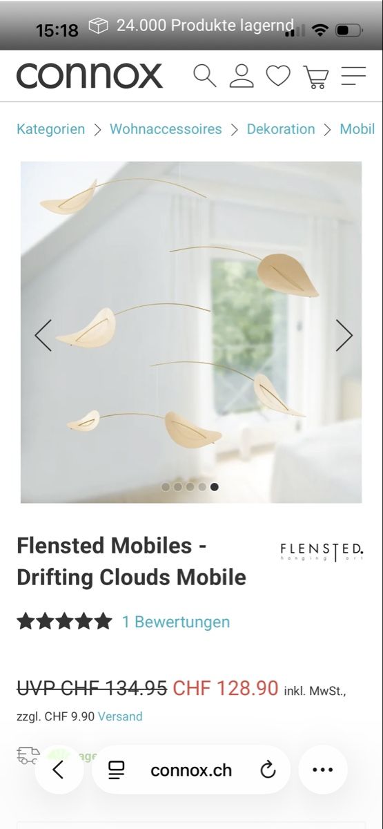 Tutte le decorazioni: Mobile „Drifting Clouds“ – Usato da Bern venduto da Emilusipi 4