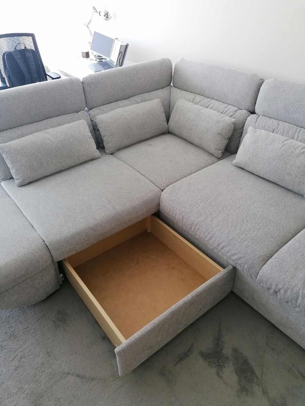 Divani: Grey Comforama L Shape Sofabed Like New Schlafsofa – Nuovo (secondo la descrizione) da Zürich venduto da thesuccessnow 3