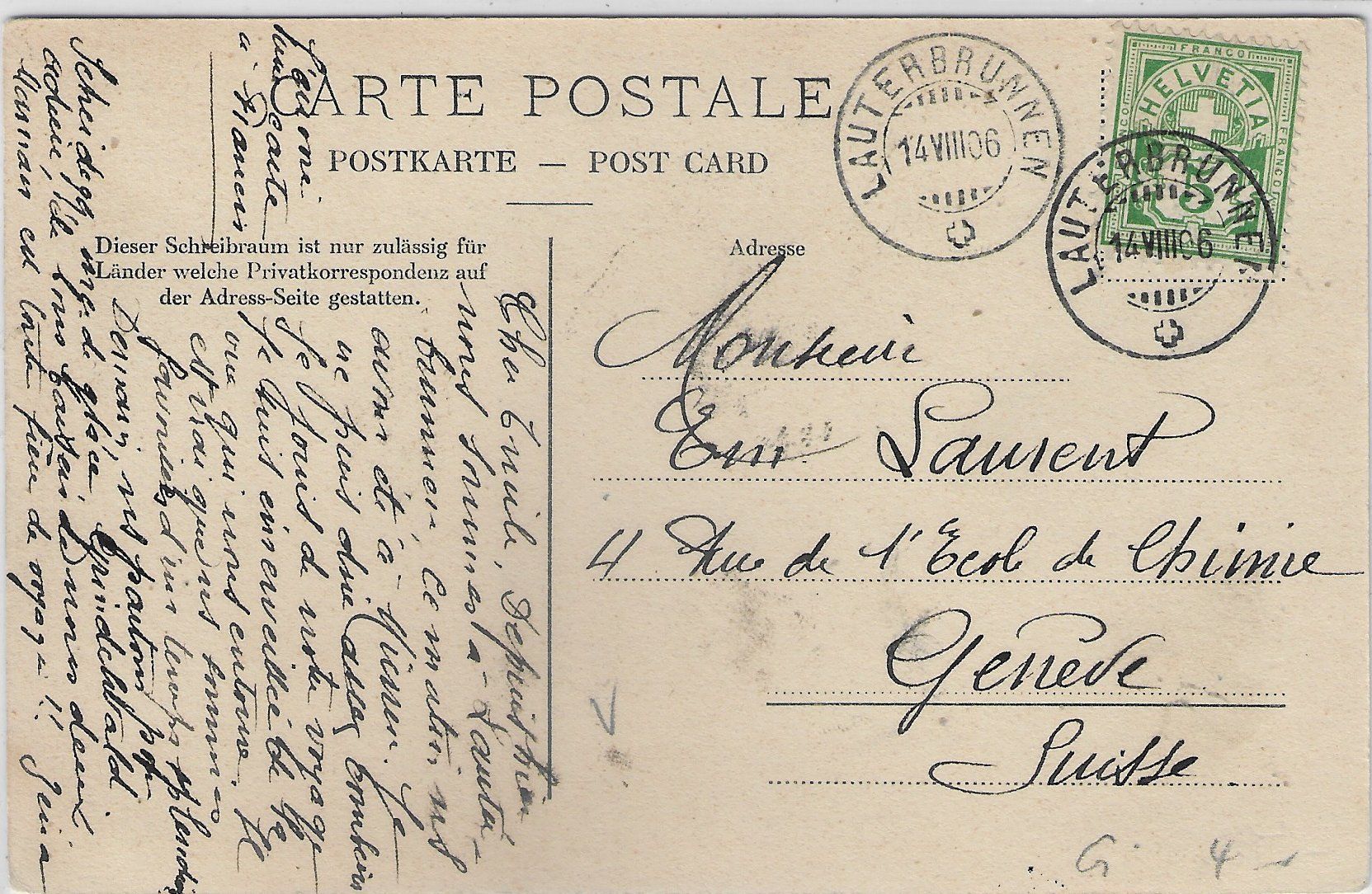 Cartoline postali: Isenfluh - Hotel-Pension Jungfrau – Usato da Ettingen venduto da Kartenplanet 1