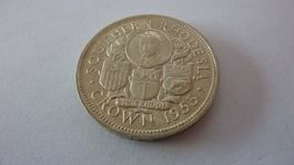 Silbermünze aus Rhodesien : 1 Crown 1953, unzirkuliert