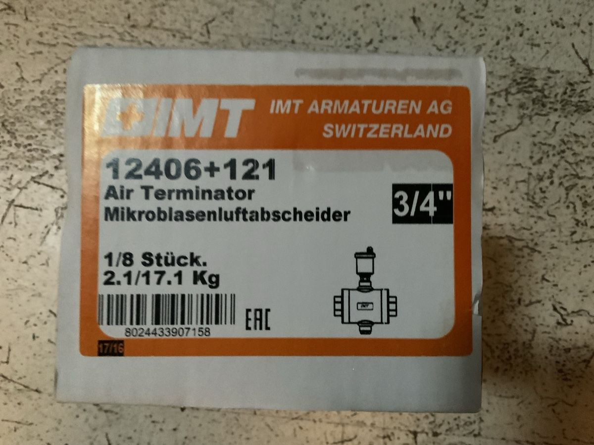 Sanitari: Air Terminator 12406+121, 3/4", Neu! – Nuovo e nell'imballaggio originale da Safnern venduto da Dtimo