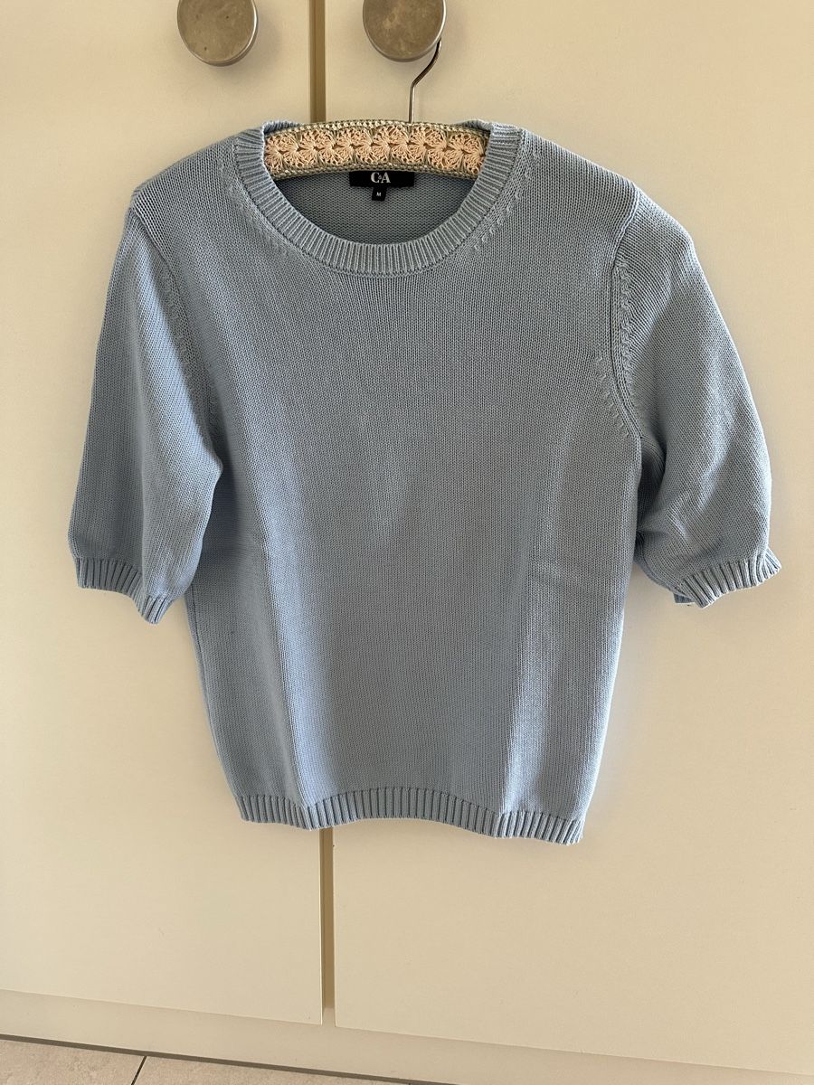 C&A Pulls & Sweat-shirts: C&A Pullover hellblau Kurzarm Grösse M neu aus Baumwolle – Neuf (Voir description) à Langnau aA par Camelia14 1