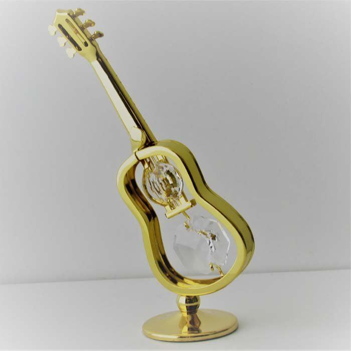 Swarovski Statuette: Gitarre mit Swarovski Elements Vergoldet – Nuovo e nell'imballaggio originale da Stein am Rhein venduto da Vitrum8260 2