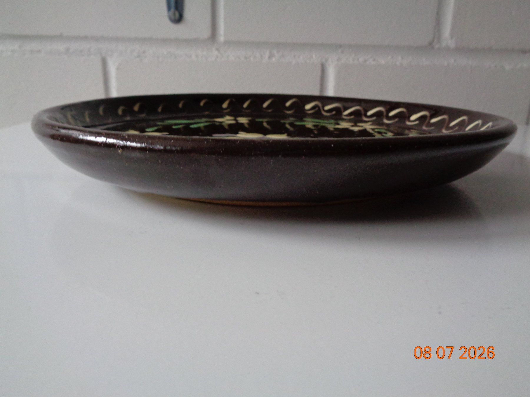 Servierplatten: Kuchenplatte bemalt, Durchm. 25 cm – Gebraucht aus Wiesendangen von Gullfoss 3